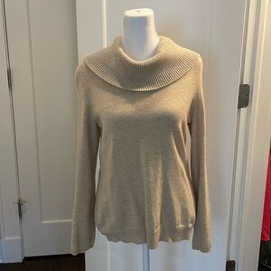 Cowl neck cashmere sweater